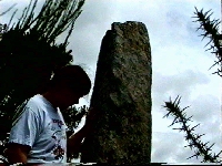 2-meter tall menhir on top of Crucuny tumulus