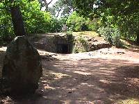 Kercado tumulus with standing stone on top