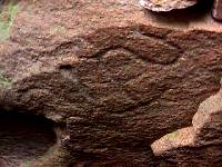 engraved stone in Runesto dolmen